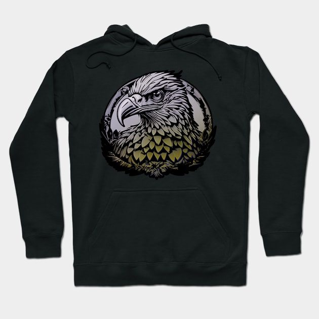 Eagle Vector Art Hoodie by Embrace Masculinity